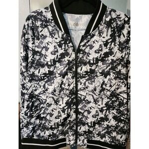 Madden NYC Womens XL‎ Lightweight Black and White Zipper Jacket